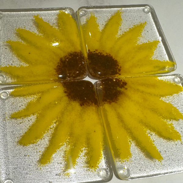 Sunflower coaster set