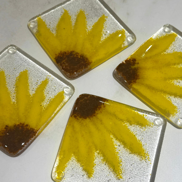 Sunflower coaster set