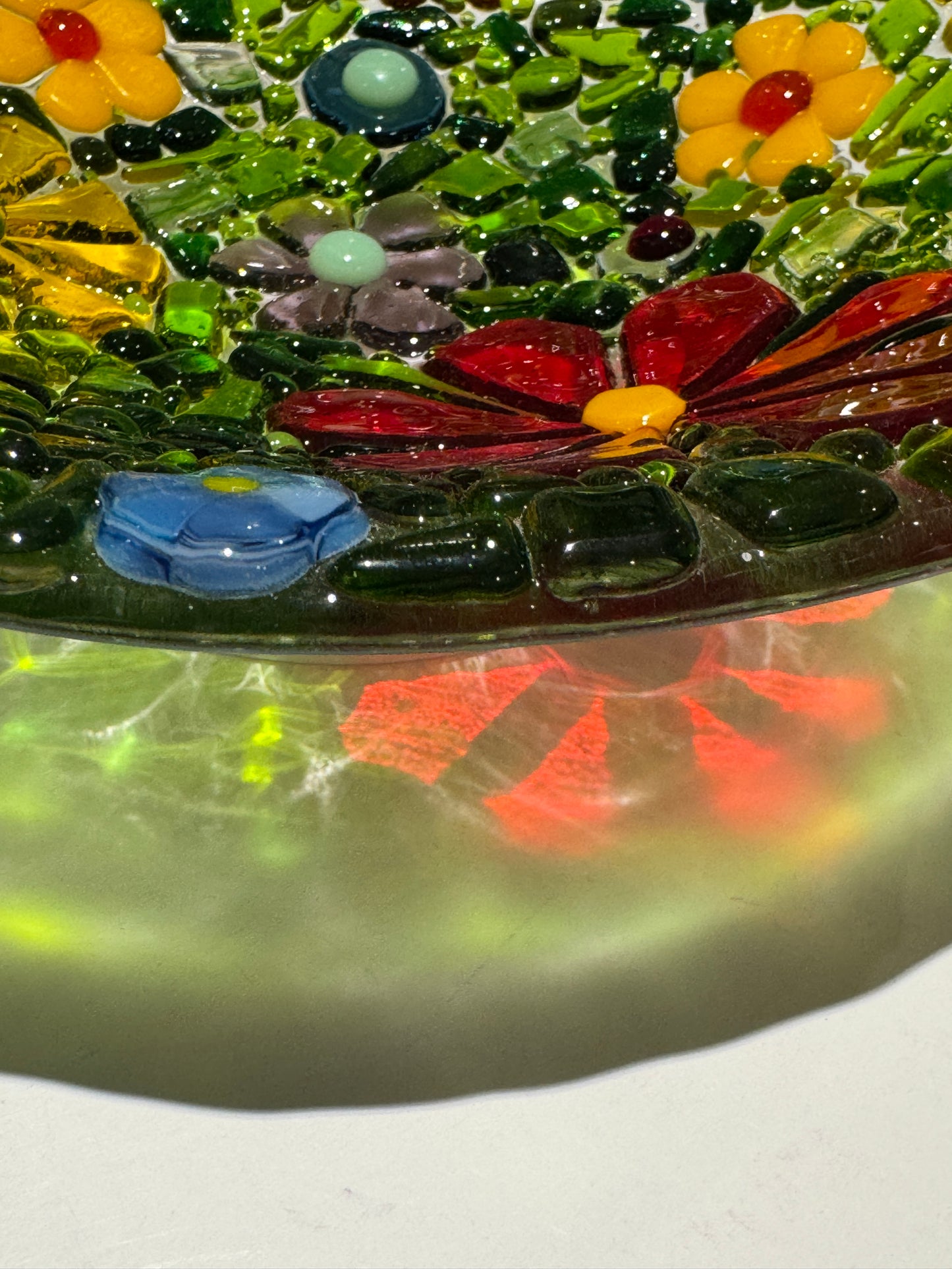 Flower Power Fused glass dish