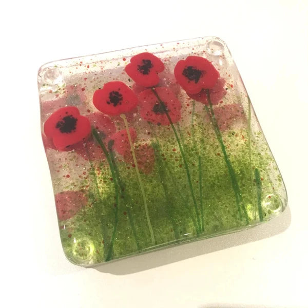 Poppy Art Coasters